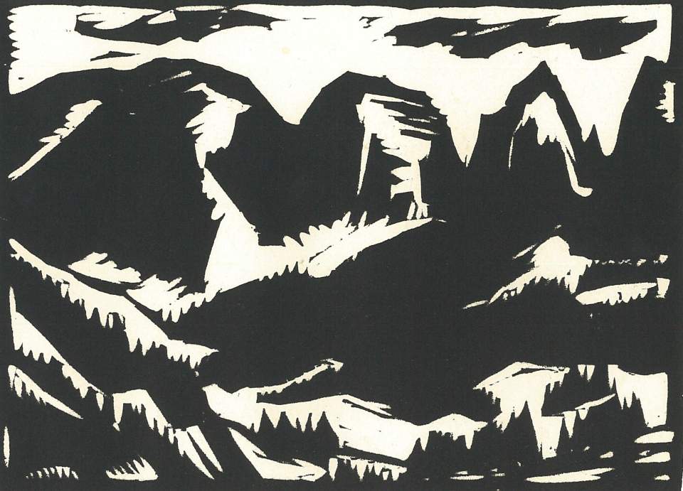 Grafik, Berglandschaft