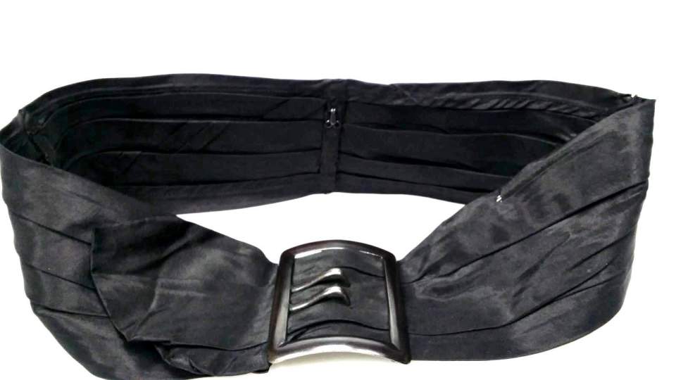schwarzer Stoffgürtel, Damengürtel, Gürtel