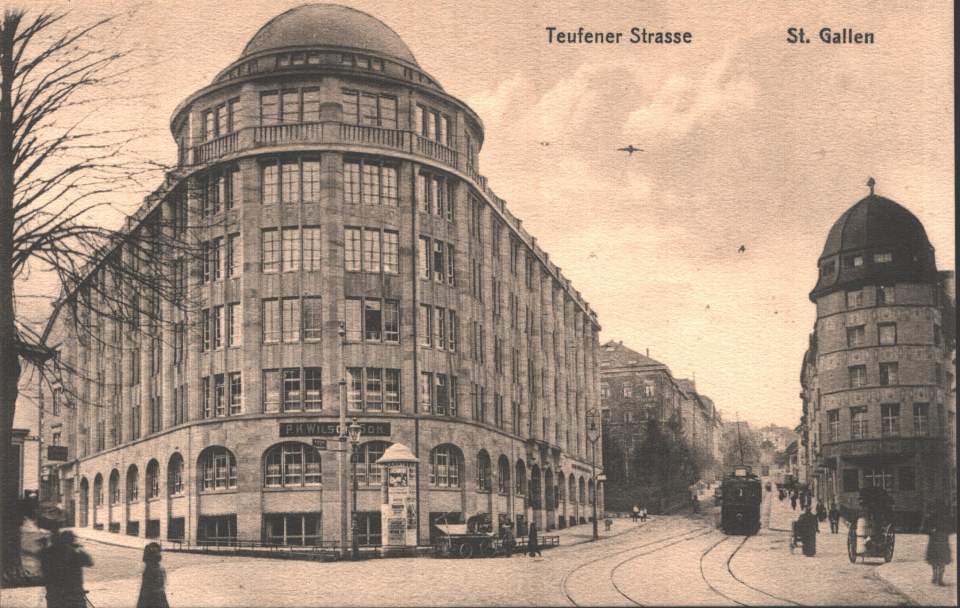 Postkarte Teufenerstrasse St.Gallen