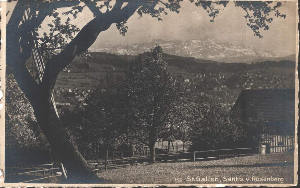 Postkarte Säntis vom Rosenberg