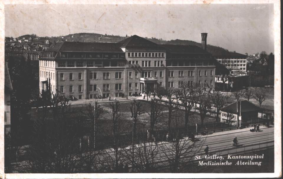 Postkarte Kantonsspital St.Gallen