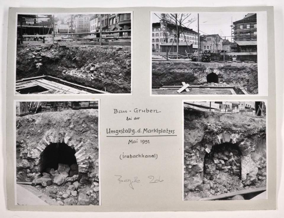 Fotografien Baugruben Umgestaltung Marktplatz