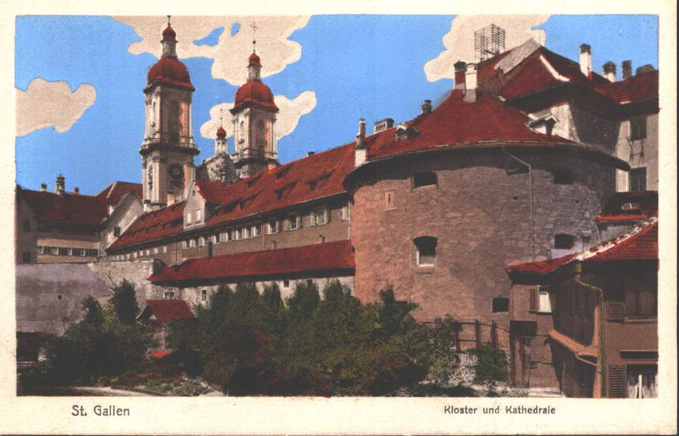 Postkarte Kloster und Kathedrale