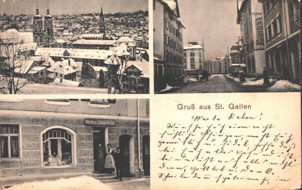 Postkarte St.Gallen im Winter