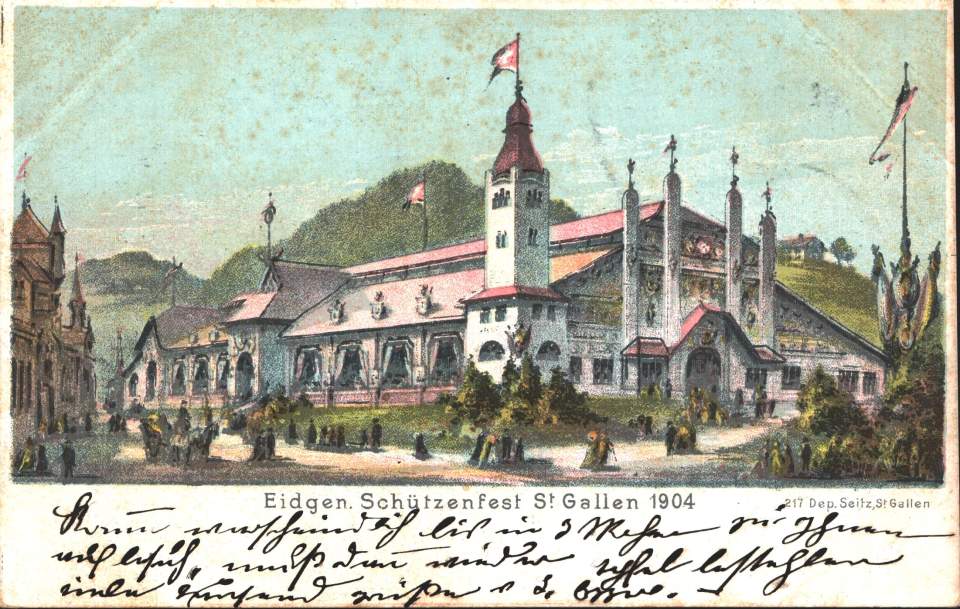 Postkarte Eidgenössisches Schützenfest St.Gallen