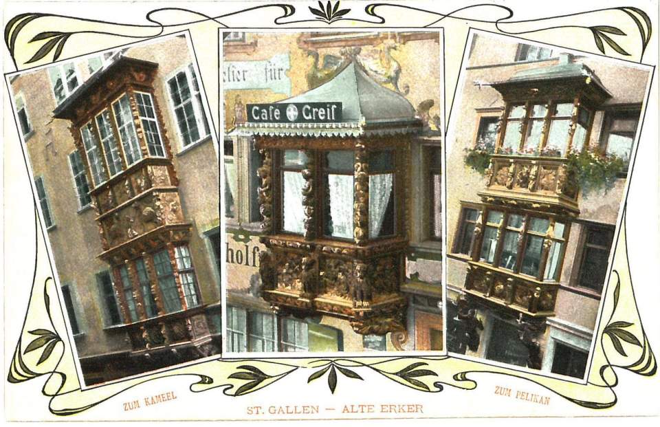 Postkarte Erker St.Gallen