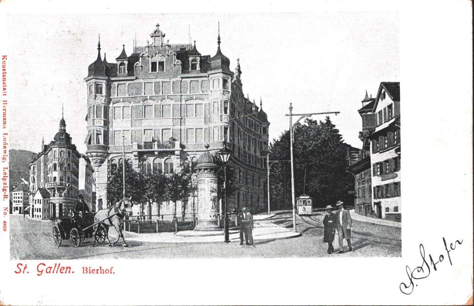 Postkarte Bierhof St.Gallen