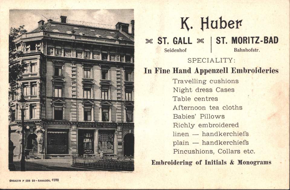Postkarte Seidenhof St.Gallen