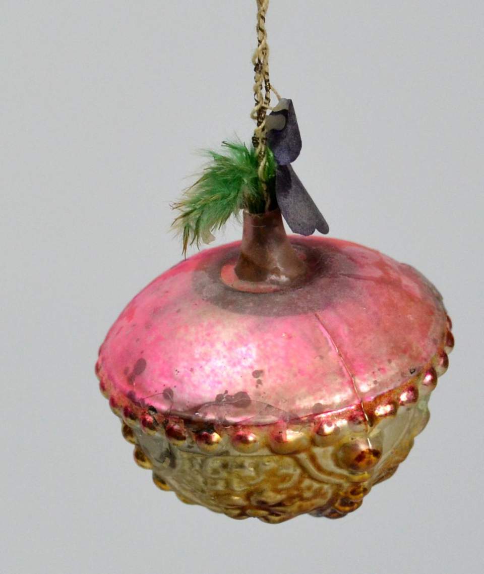 Weihnachtsschmuck, Kugel, eichelförmig