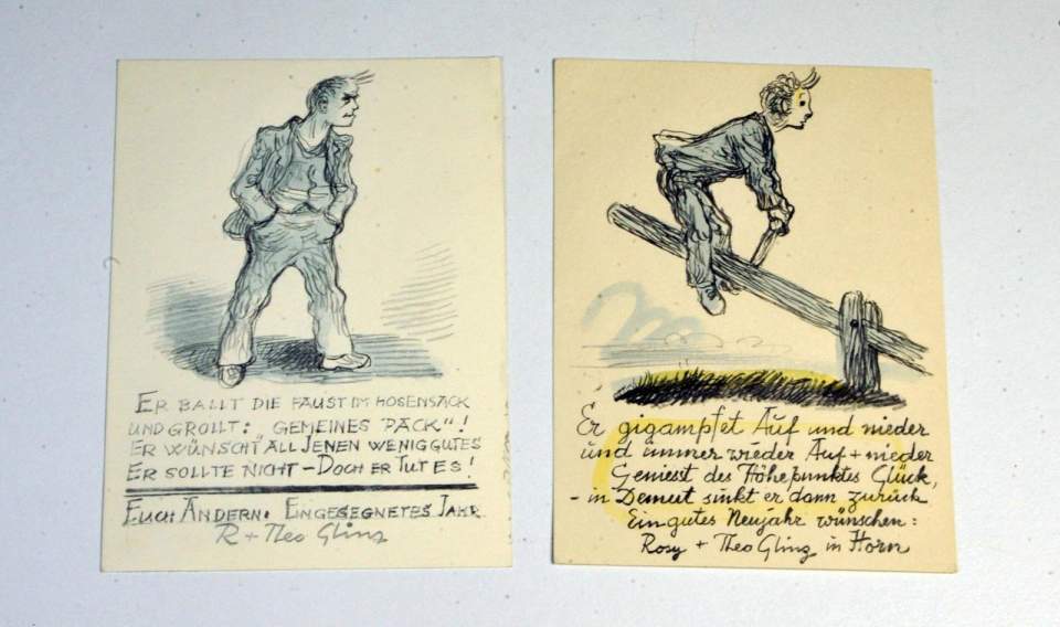 Grafik, Postkarte, Zeichnung