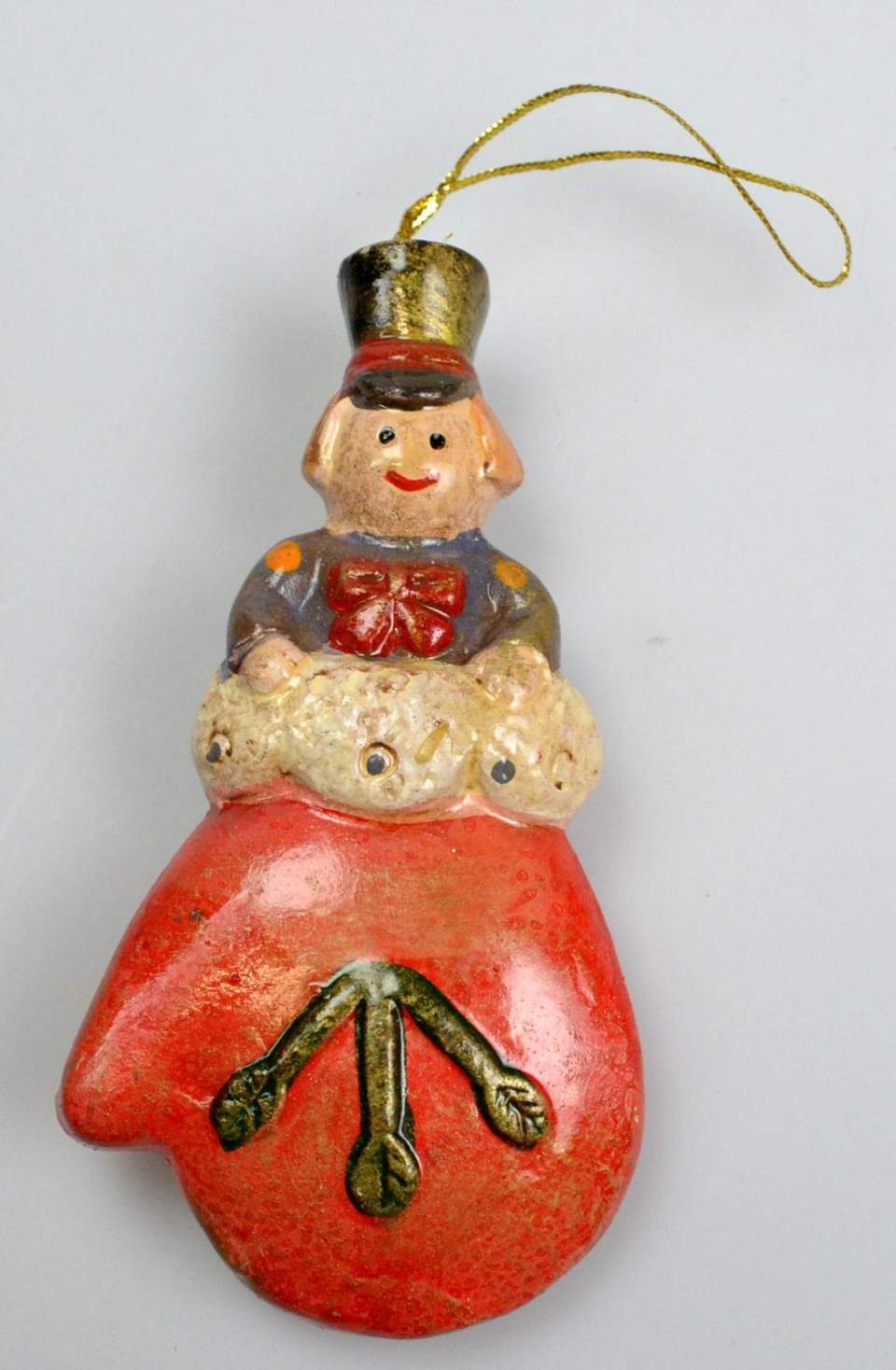 Weihnachtsschmuck, männl. Tonfigur