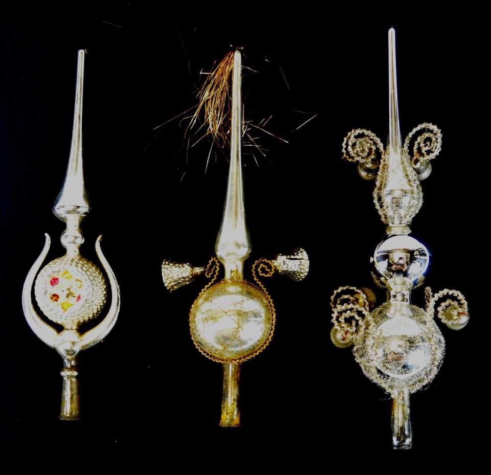 Weihnachtsschmuck, 3 Christbaumspitzen