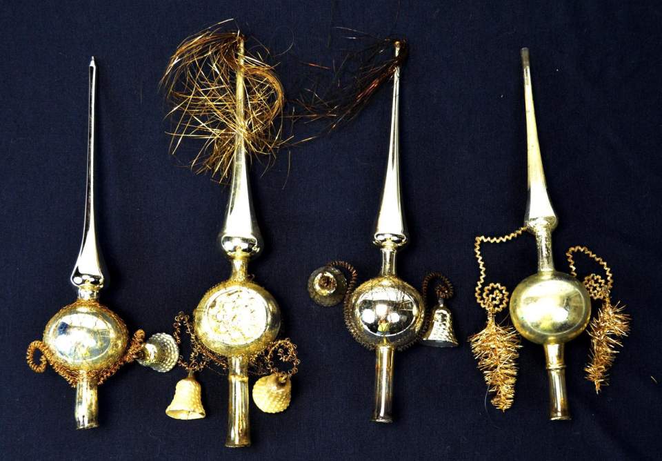 Weihnachtsschmuck, 4 Christbaumspitzen