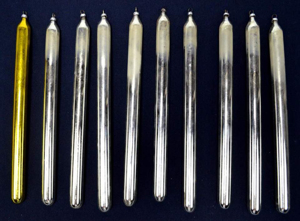 Weihnachtsschmuck, 10 Glasstäbe