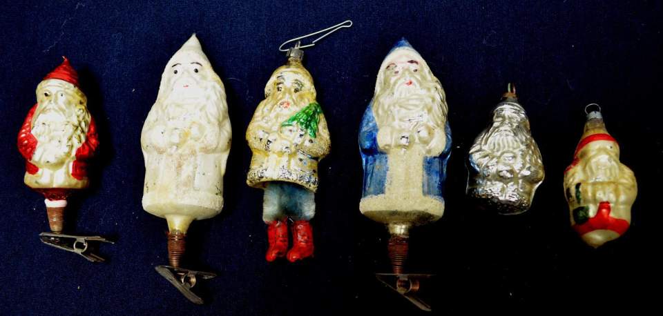 Weihnachtsschmuck, 6 Nikoläuse
