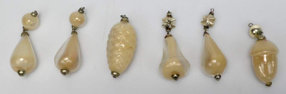 Weihnachtsschmuck,  6 kleine Christbaumkugeln