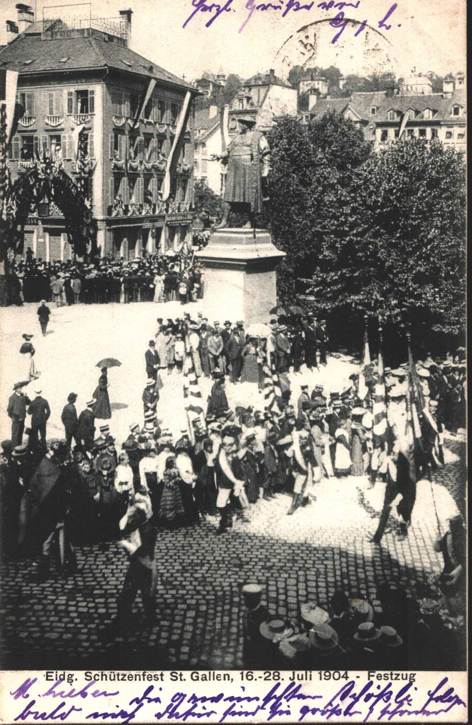 Postkarte Eidg. Schützenfest St. Gallen 1904