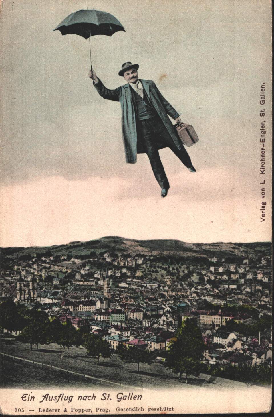 Postkarte Ein Ausflug nach St. Gallen