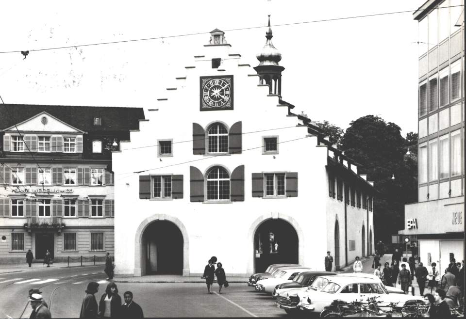 Postkarte Waaghaus mit Gemeinderatssaal