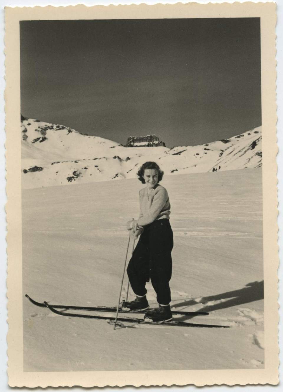 Foto Skifahrerin evtl. Hedwig Ulrich