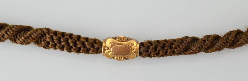 Uhrenkette, Haararbeit, Trauerschmuck