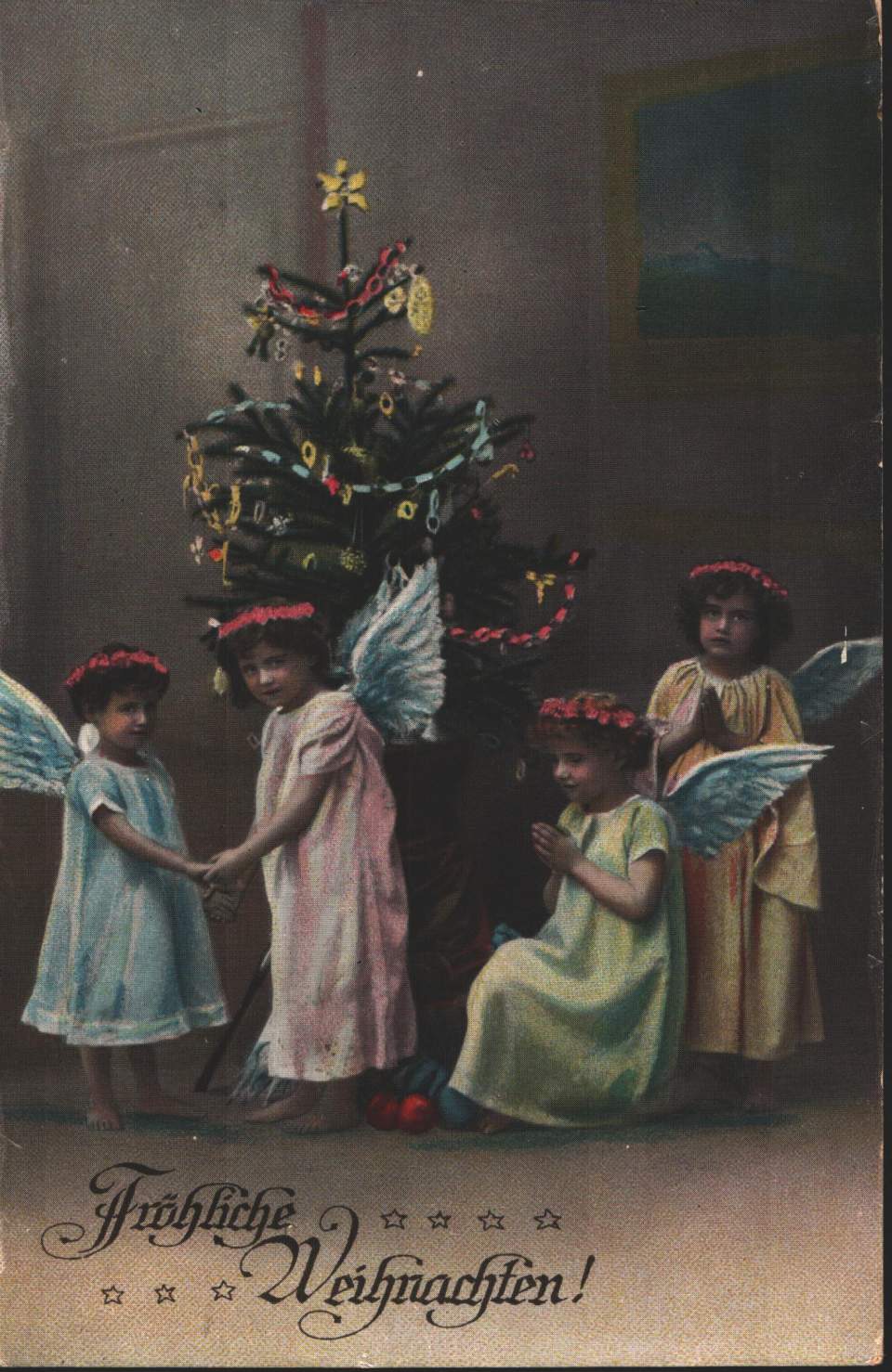 Postkarte, Christbaum, Weihnachten
