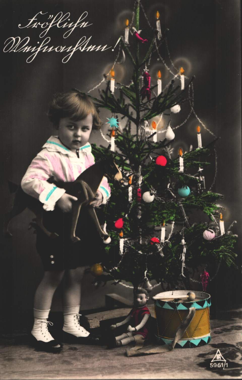 Postkarte, Christbaum, Weihnachten