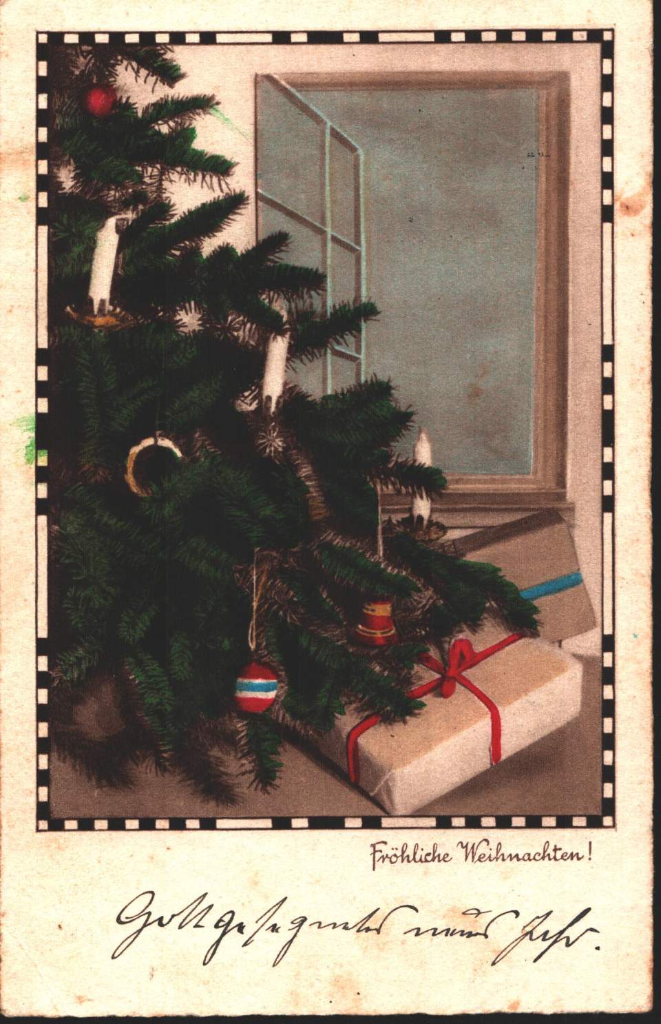 Postkarte, Christbaum, Weihnachten