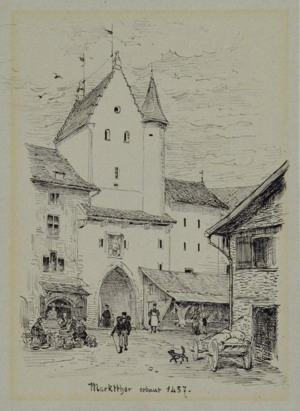 Zeichnung Markttor, St. Gallen