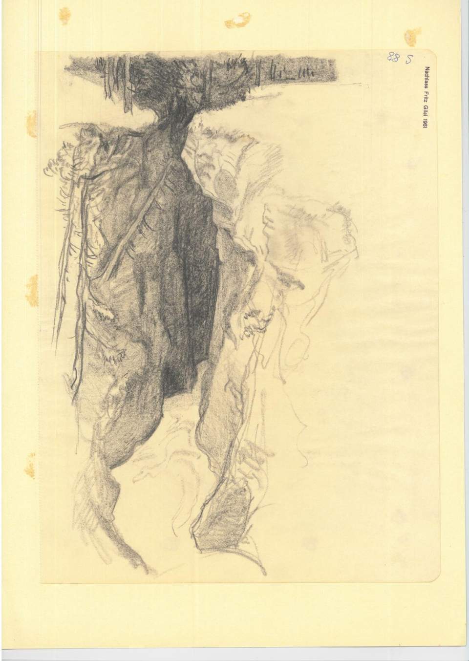 Zeichnung, Schlucht