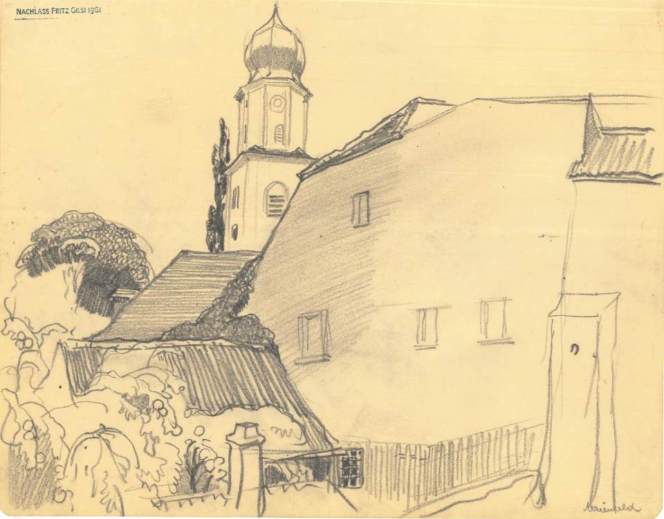 Zeichnung, Maienfeld