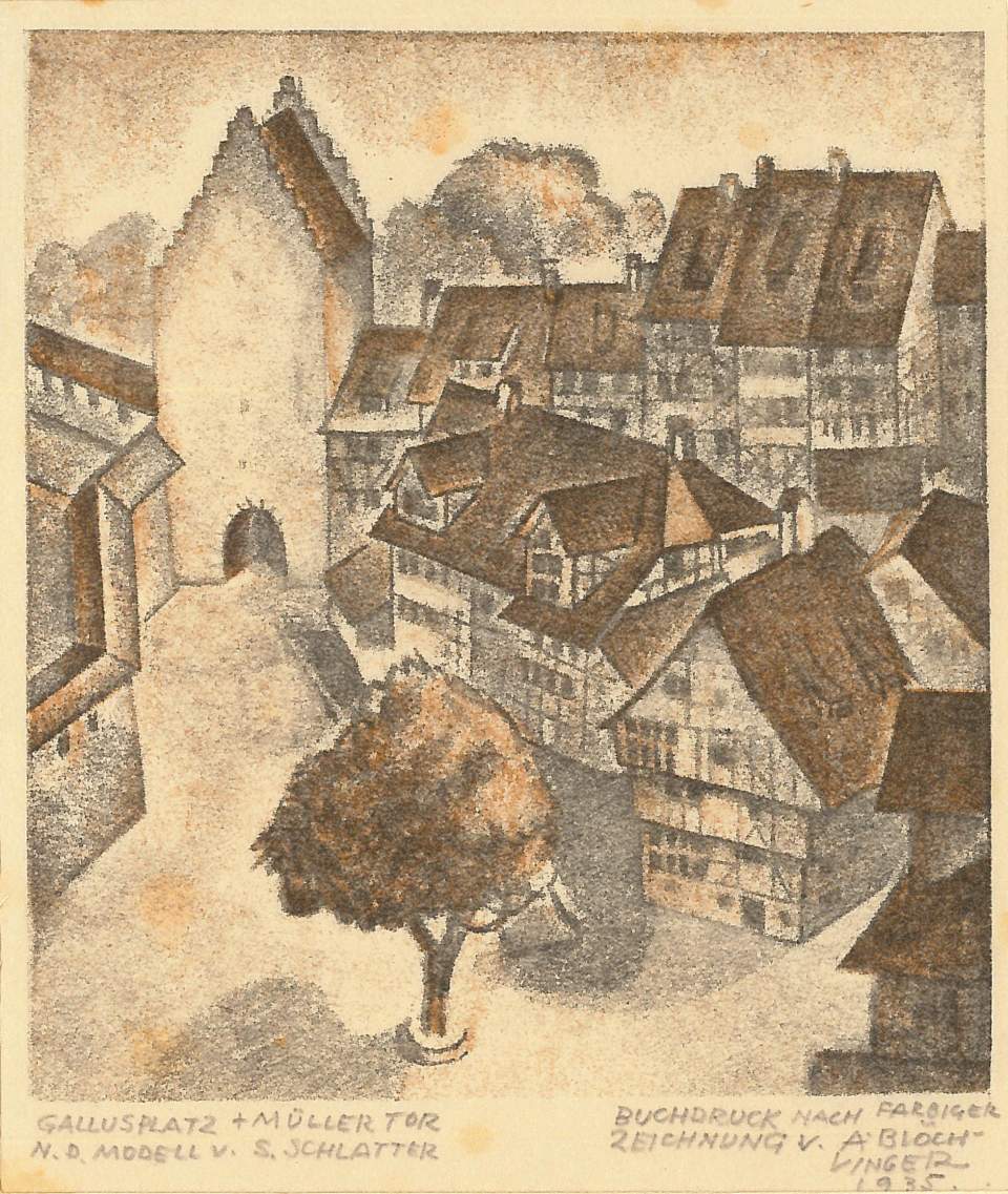 Grafik, Gallusplatz und Müllertor