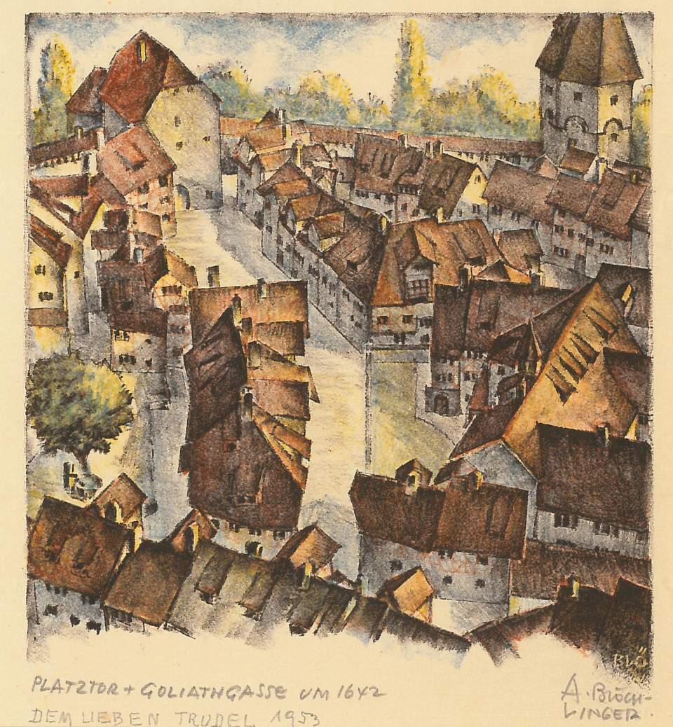 Grafik, Platztor und Goliathgasse