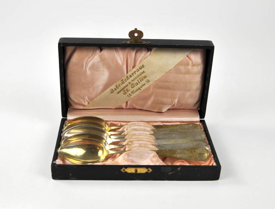 Set von 6 Löffeln in Schatulle