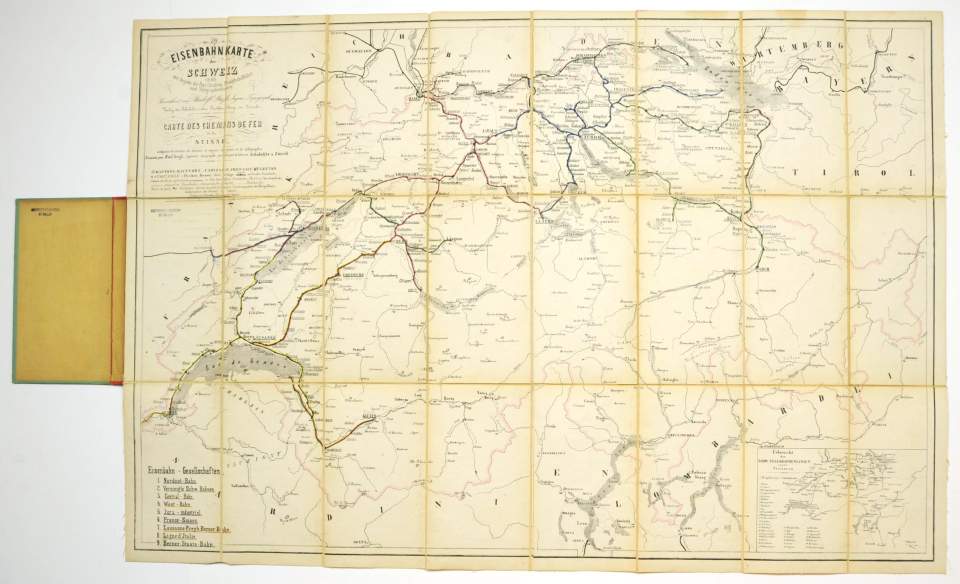 Eisenbahnkarte der Schweiz