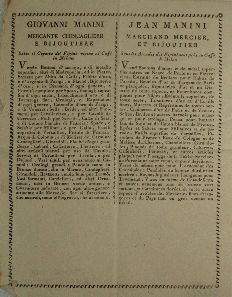 Geschäftsempfehlung "Giovanni Manini"