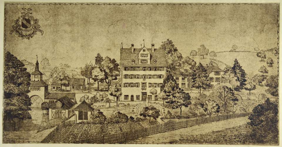 Ansicht Gonzenbach'sche Liegenschaften in Hauptwil TG