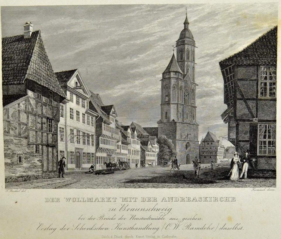  Heft mit 4 Stichen  Ansichten der Stadt Braunschweig