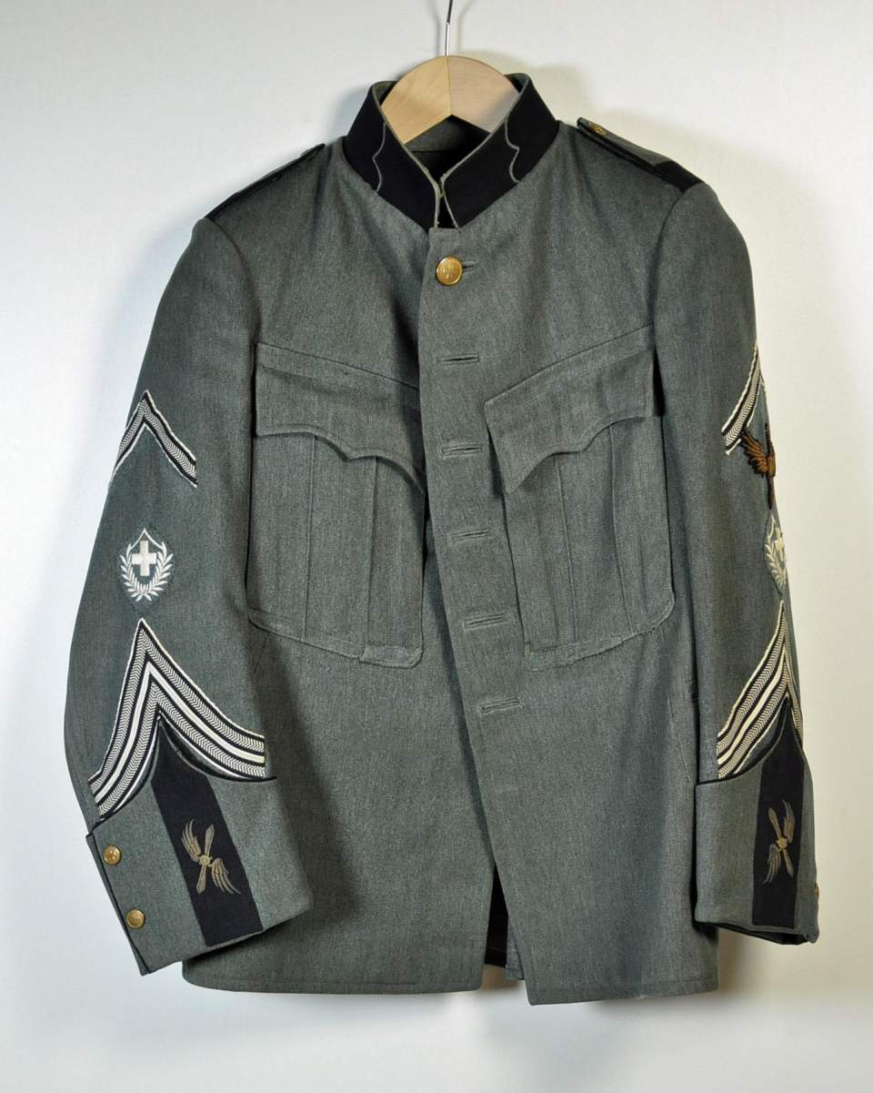 Uniform (Fliegertruppen) Adjutant Unteroffizier Adolf Schaedler, Eidg. Ord. 1914/17
