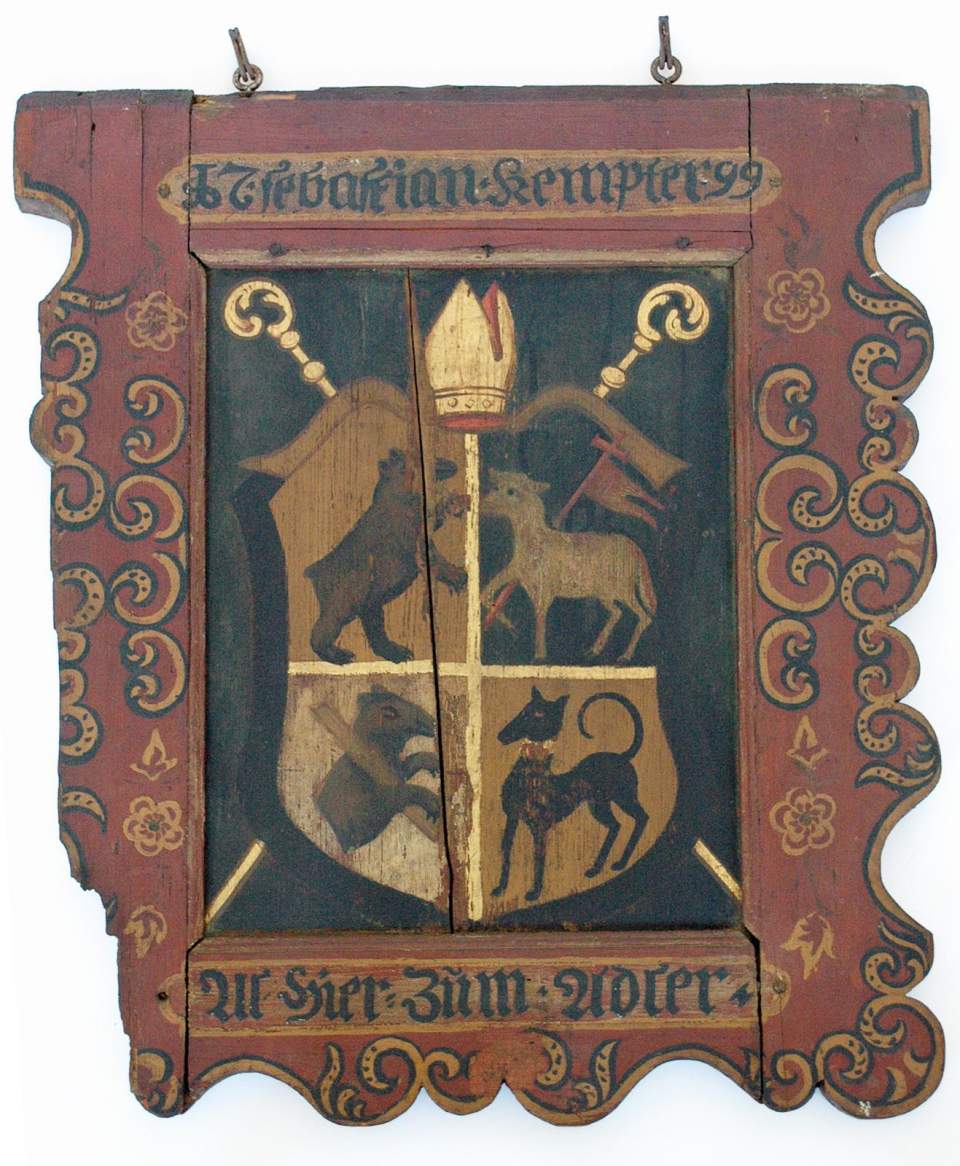 Wirtshausschild "Zum Adler" Fürstabtei St.Gallen, 1799