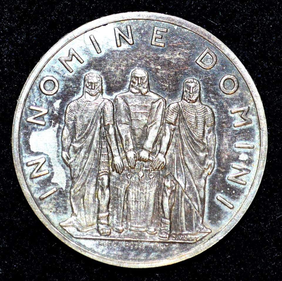 Münze, Silber 50 Franken, Probe