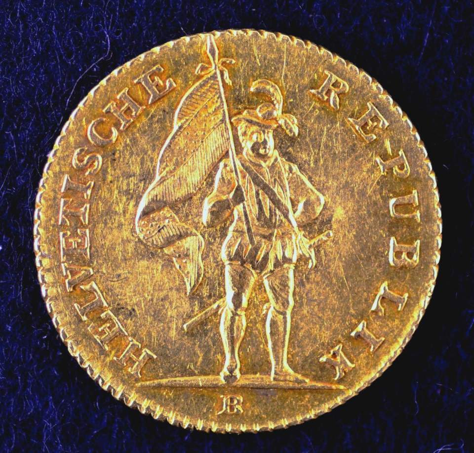 Münze, Duplone 16 Franken Gold 1800, Fehlprägung