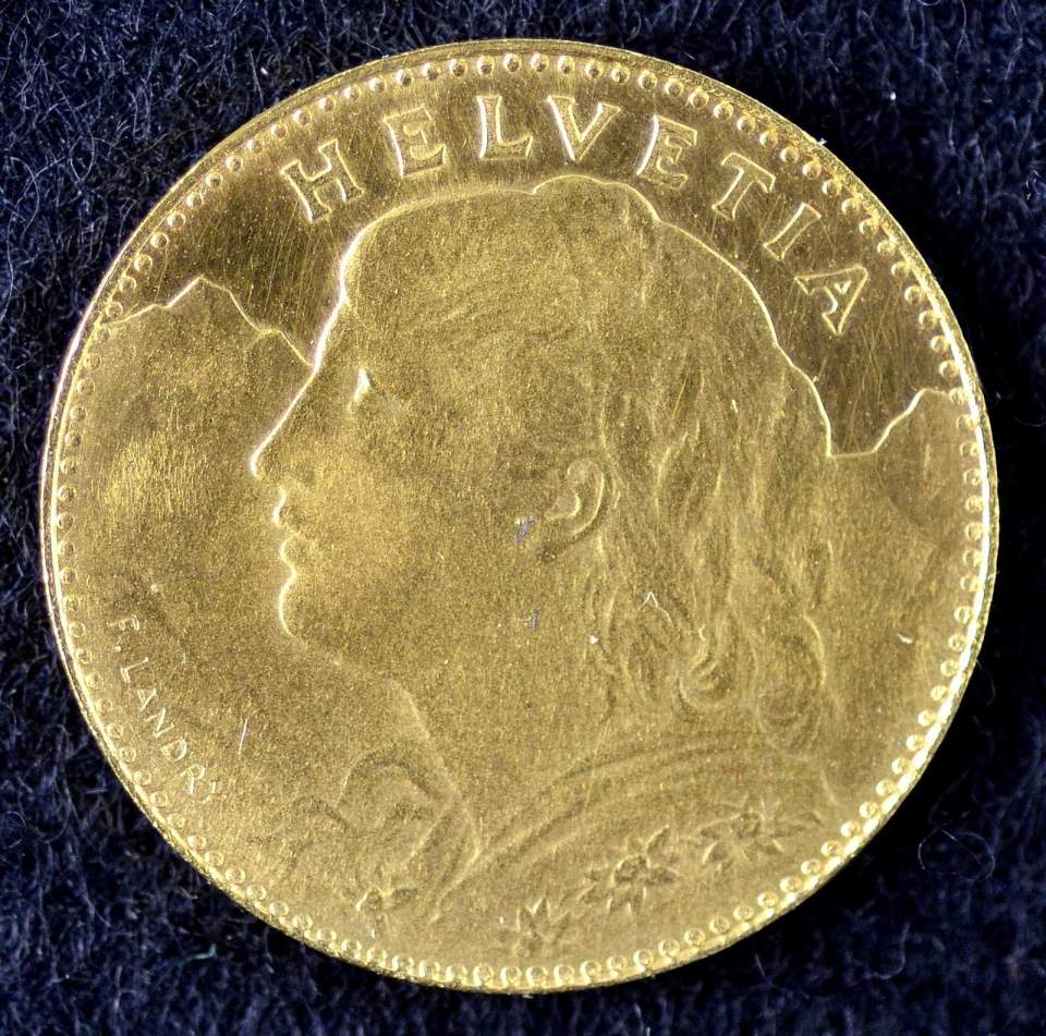 Münze, 10 Franken, Gold, 1910, äusserst selten