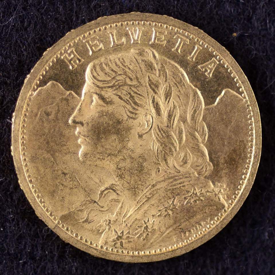Münze, 20 Franken, Gold, 1898 (Vreneli)