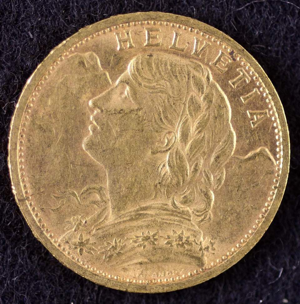 Münze, 20 Franken, Gold, 1902 (Vreneli)