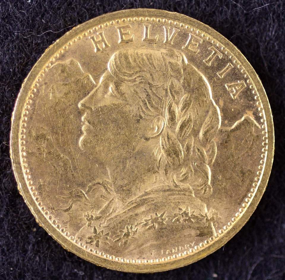 Münze, 20 Franken, Gold, 1909 (Vreneli)