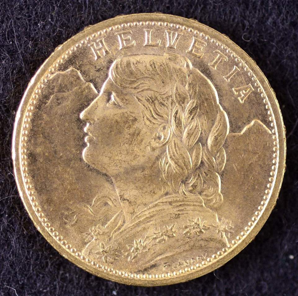 Münze, 20 Franken, Gold, 1916 (Vreneli)