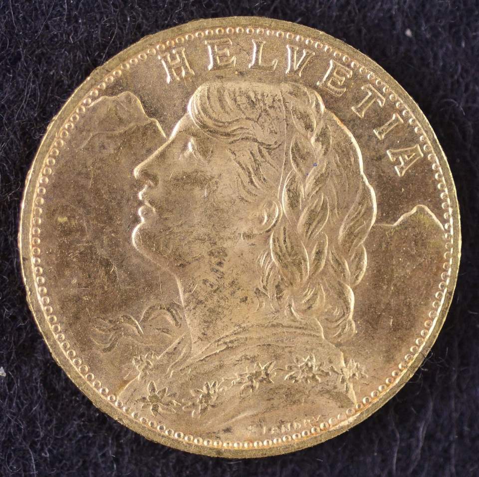 Münze, 20 Franken, Gold, 1935 (Vreneli)