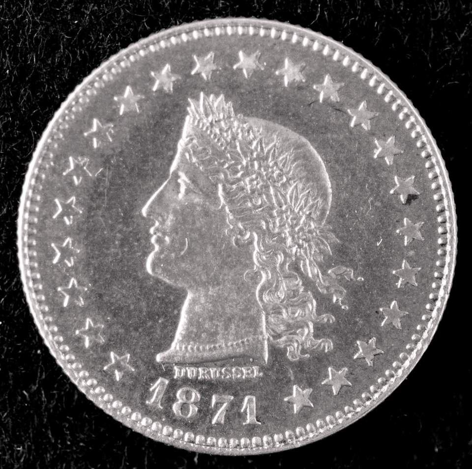 Münze, 20 Franken, Probe, Kupfer-Nickel 1871