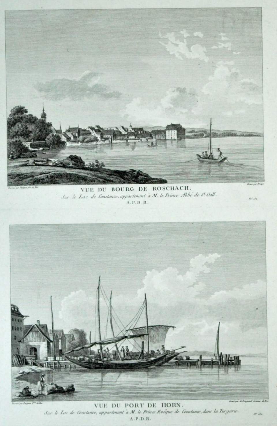 Vue du Bourg de Rorschach, Vue du Port de Horn